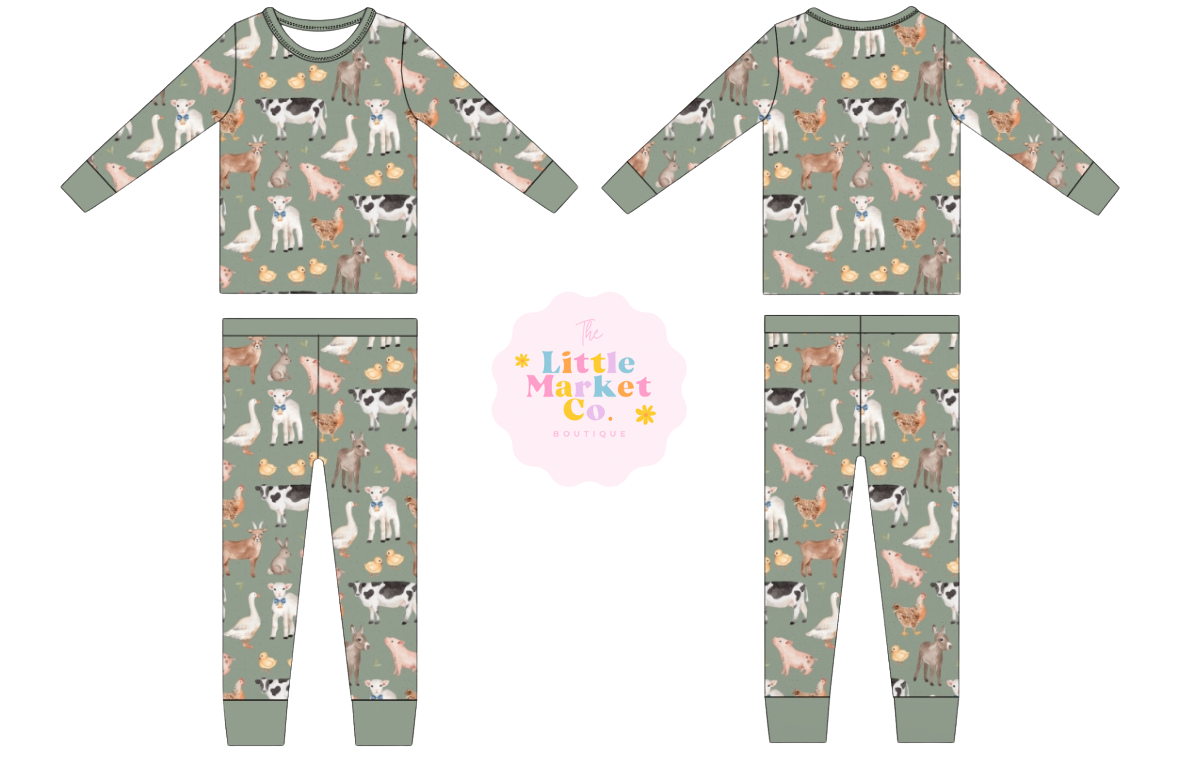Farmyard Friends Bamboo 2PC Set