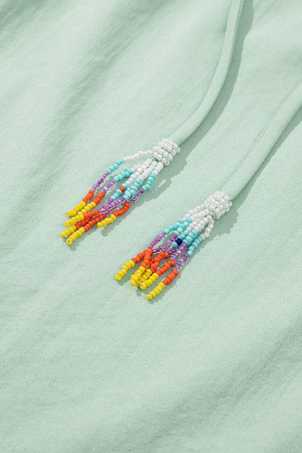 Floral Embroidered Puff Sleeve Blouse: Clearly Aqua