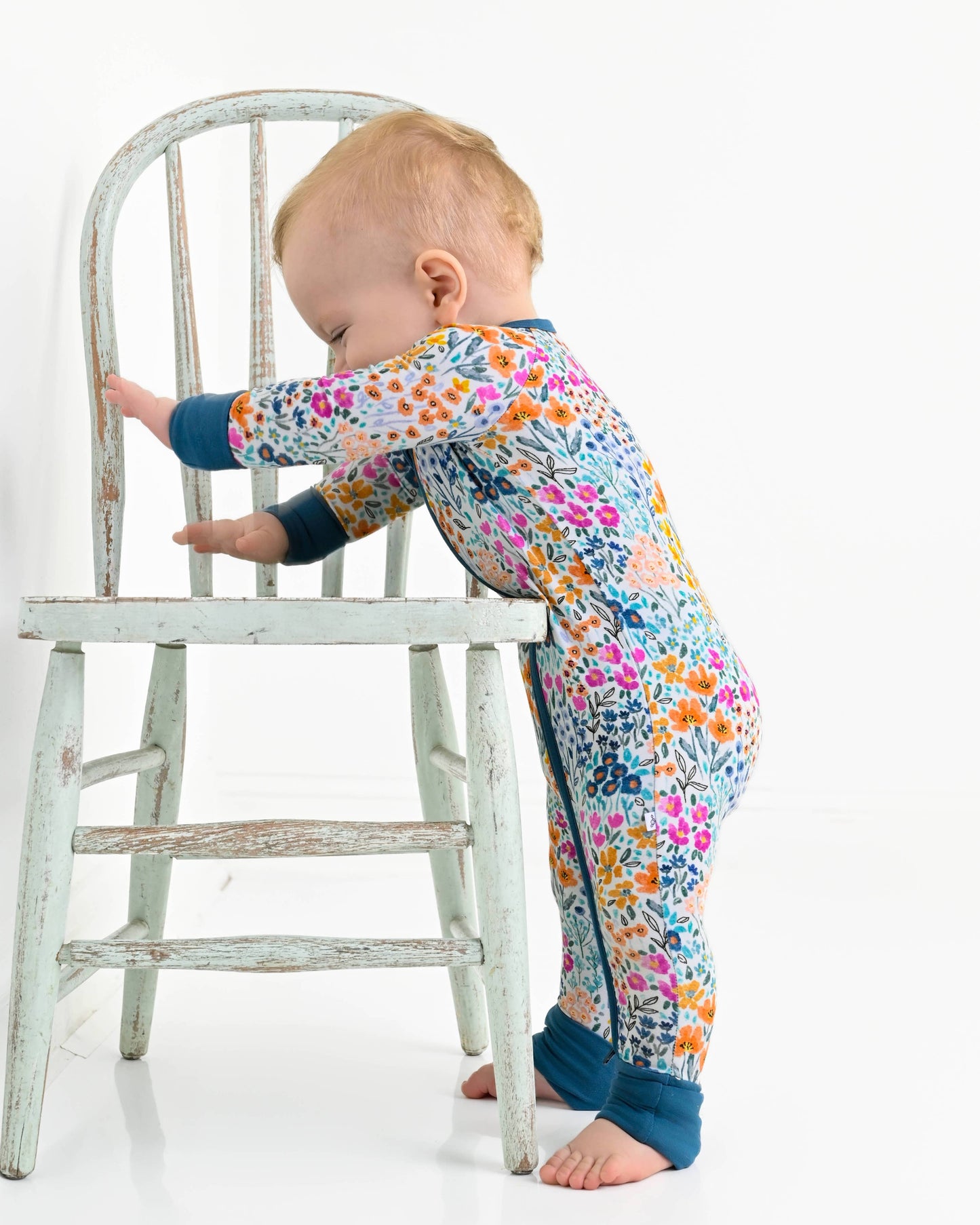 Whispering Wildflowers Bamboo baby pajamas