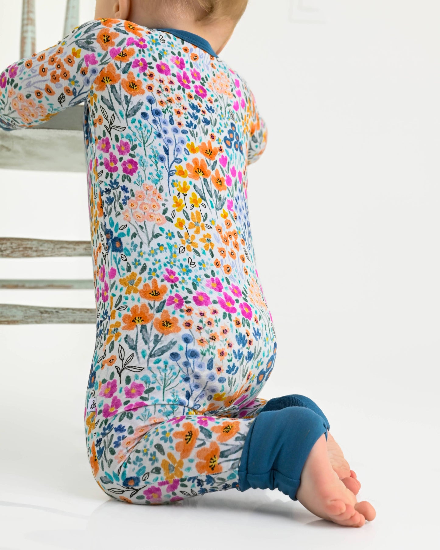 Whispering Wildflowers Bamboo baby pajamas