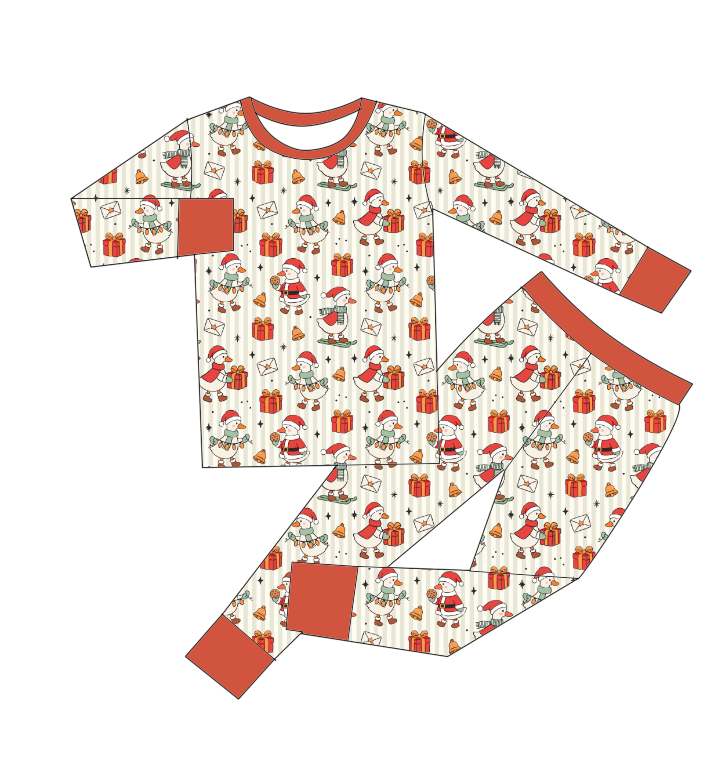 Silly Goose Christmas Bamboo 2PC Set