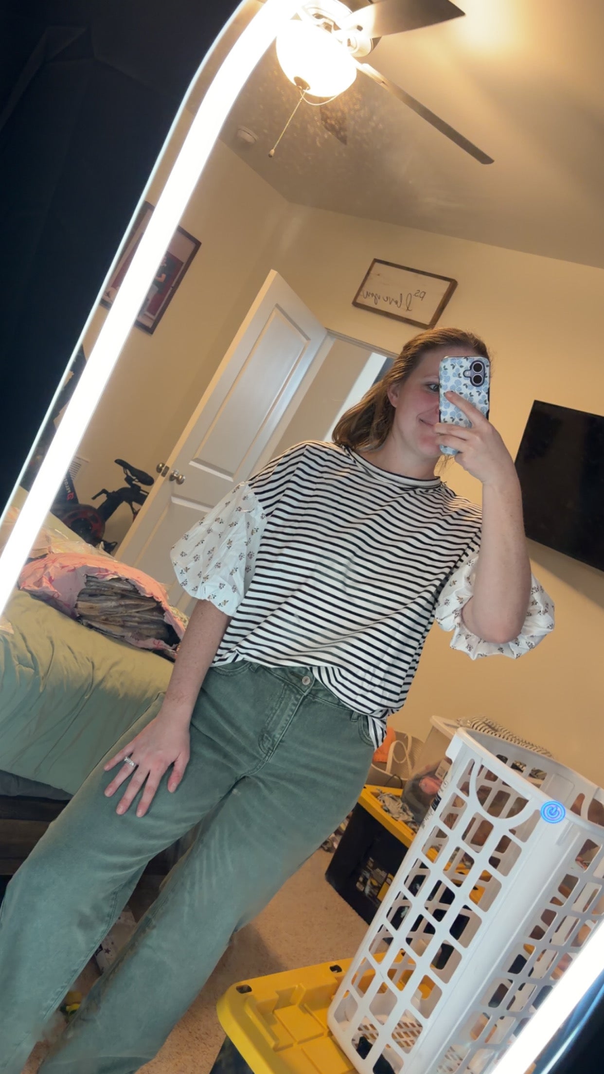 Stripped Floral Top