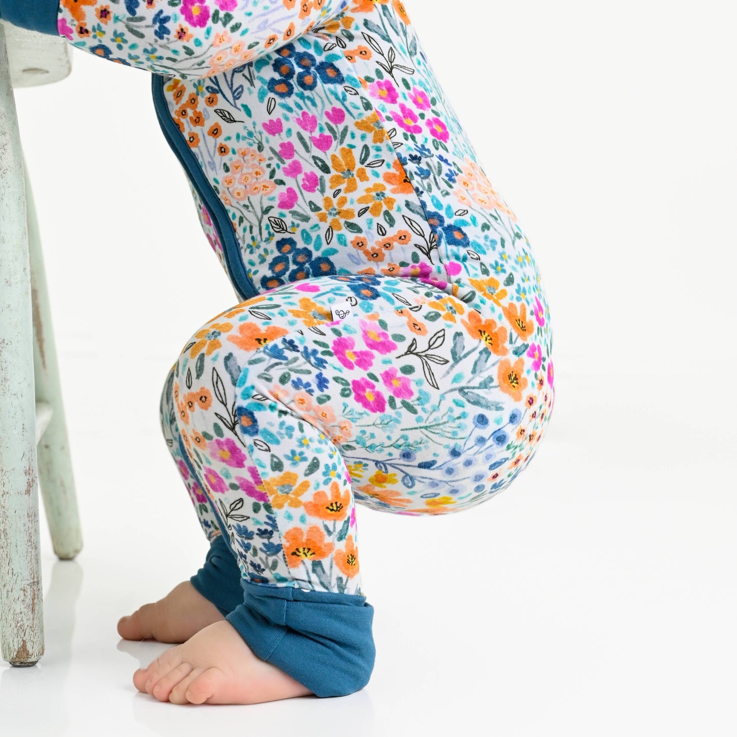 Whispering Wildflowers Bamboo baby pajamas