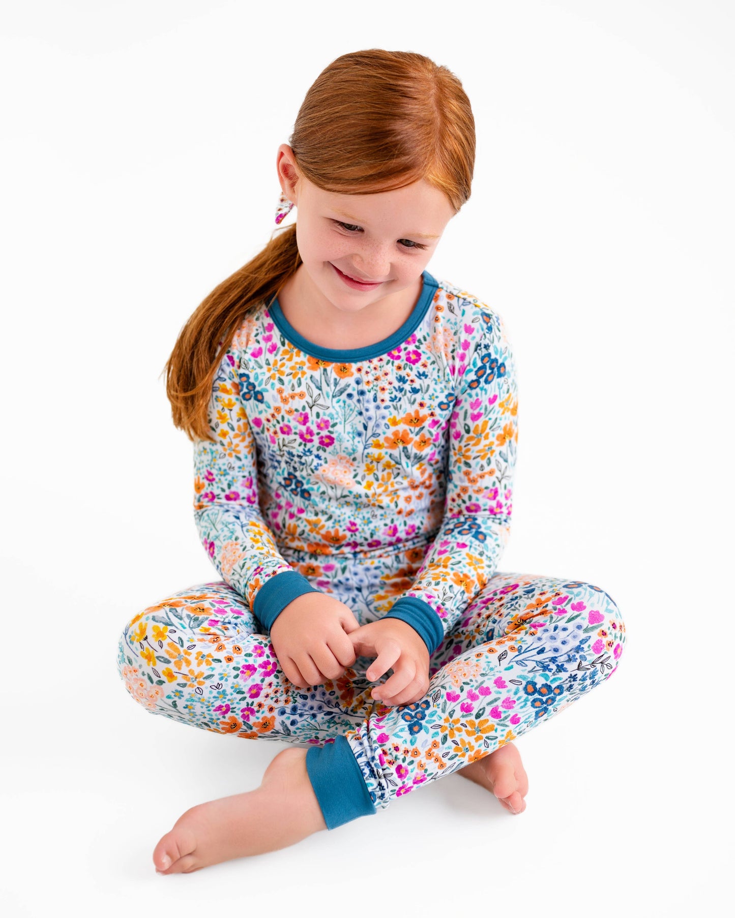 Whispering Wildflowers Long Sleeve PJ's Bamboo Kids Pajamas