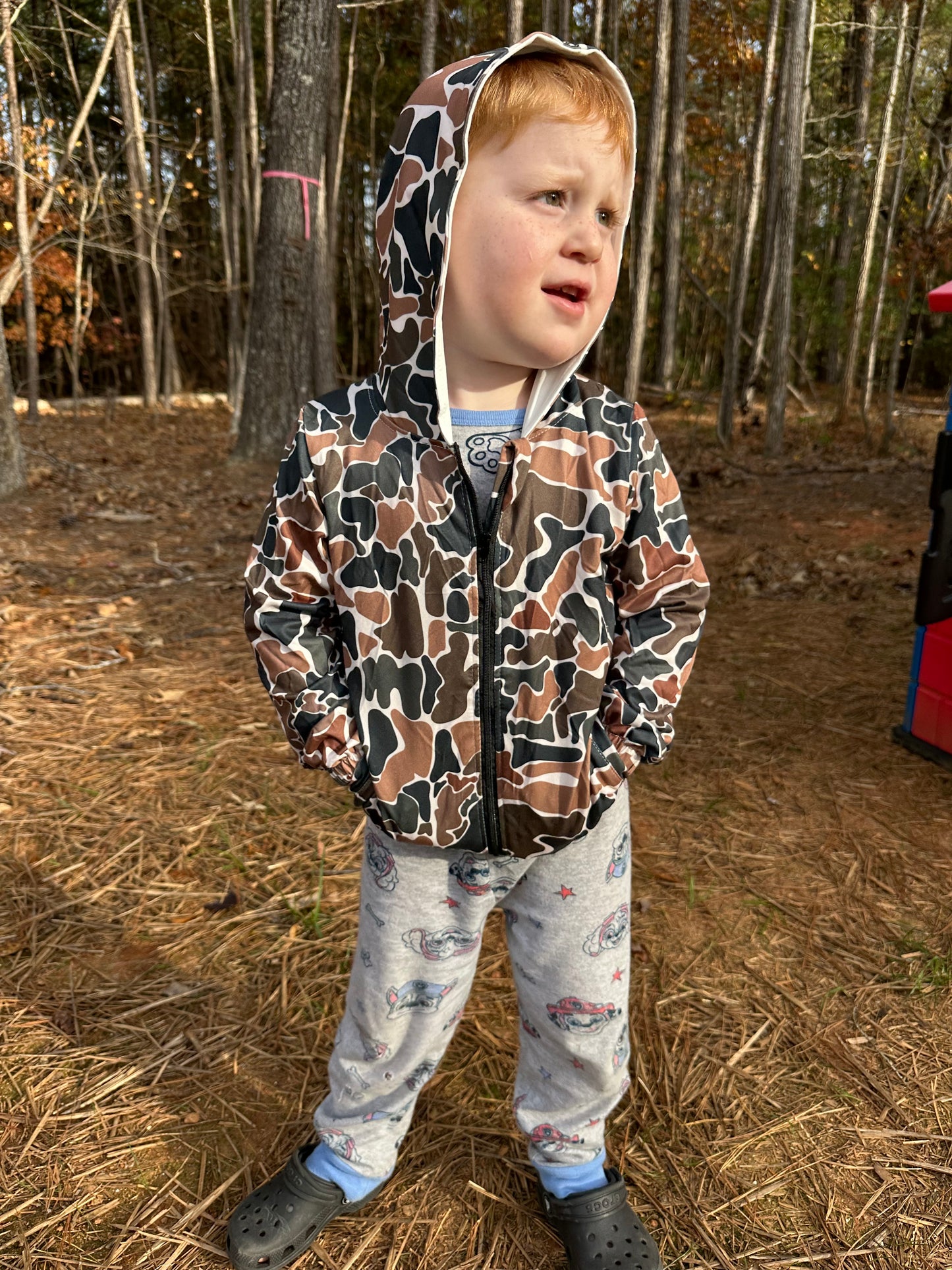 Kids Camo Zip Up