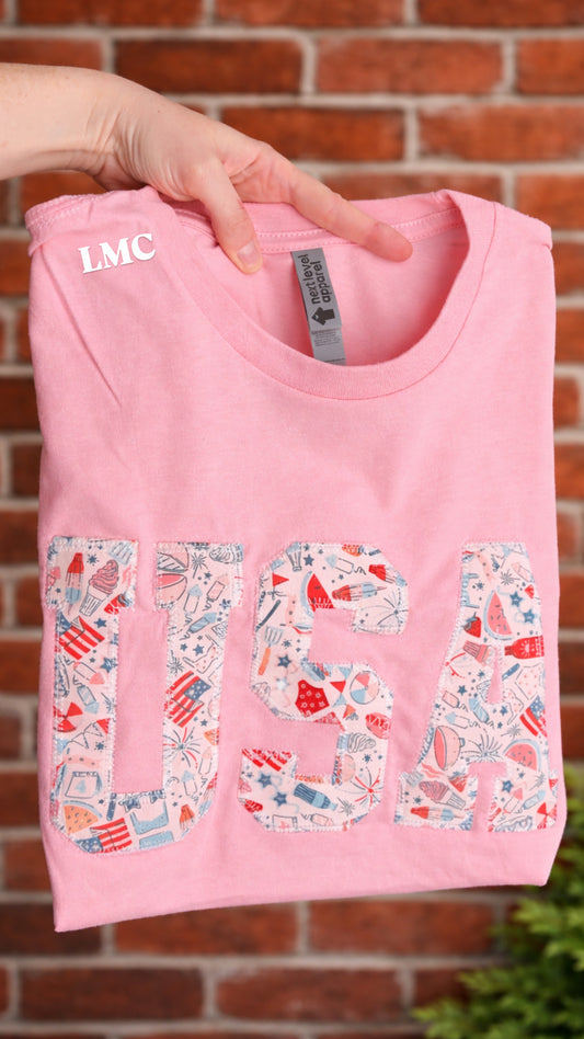 Pink USA Short Sleeve