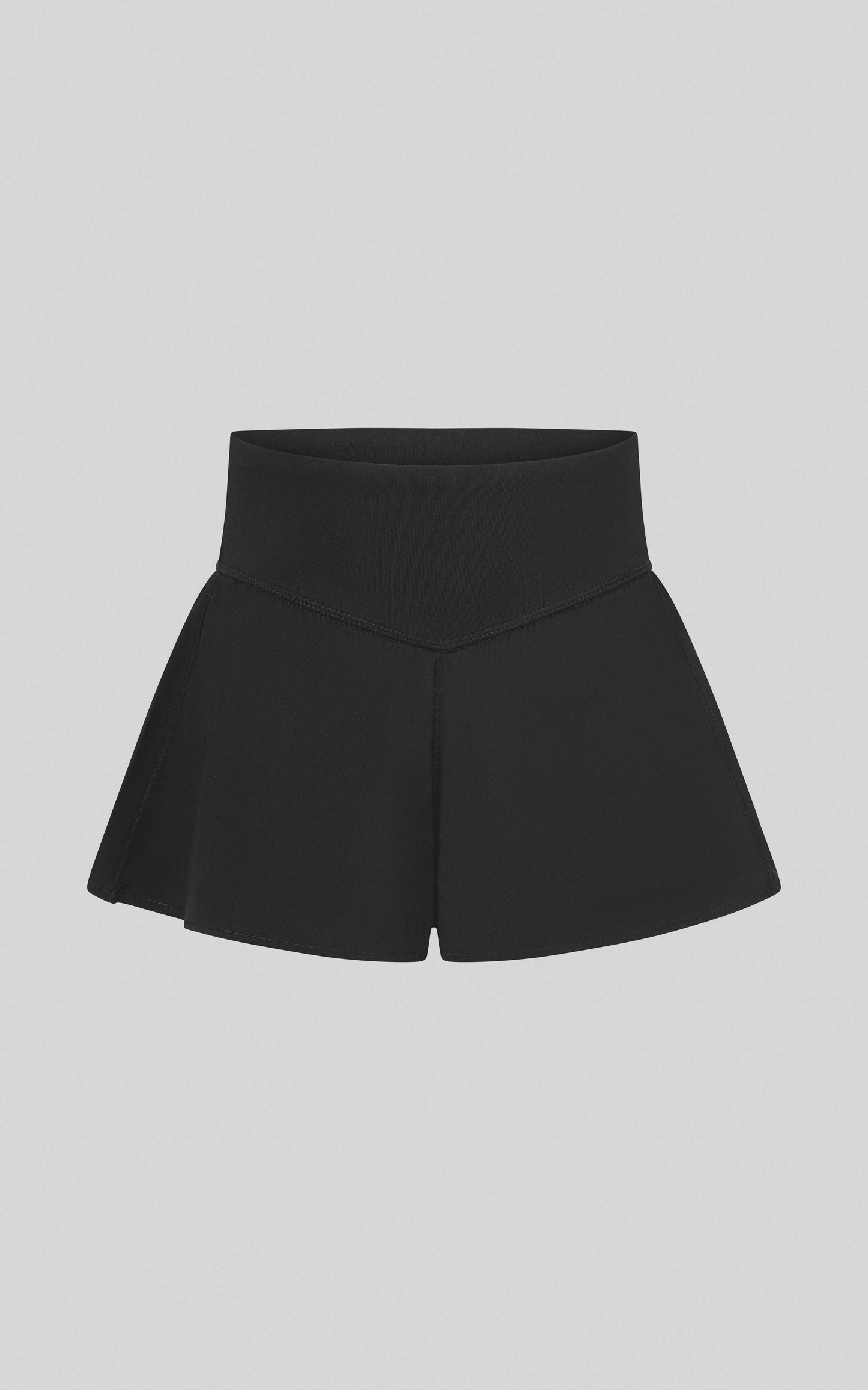 Little Girls Crossover and V front Shorts - 2 PC SET : PINK PEONY/BLACK