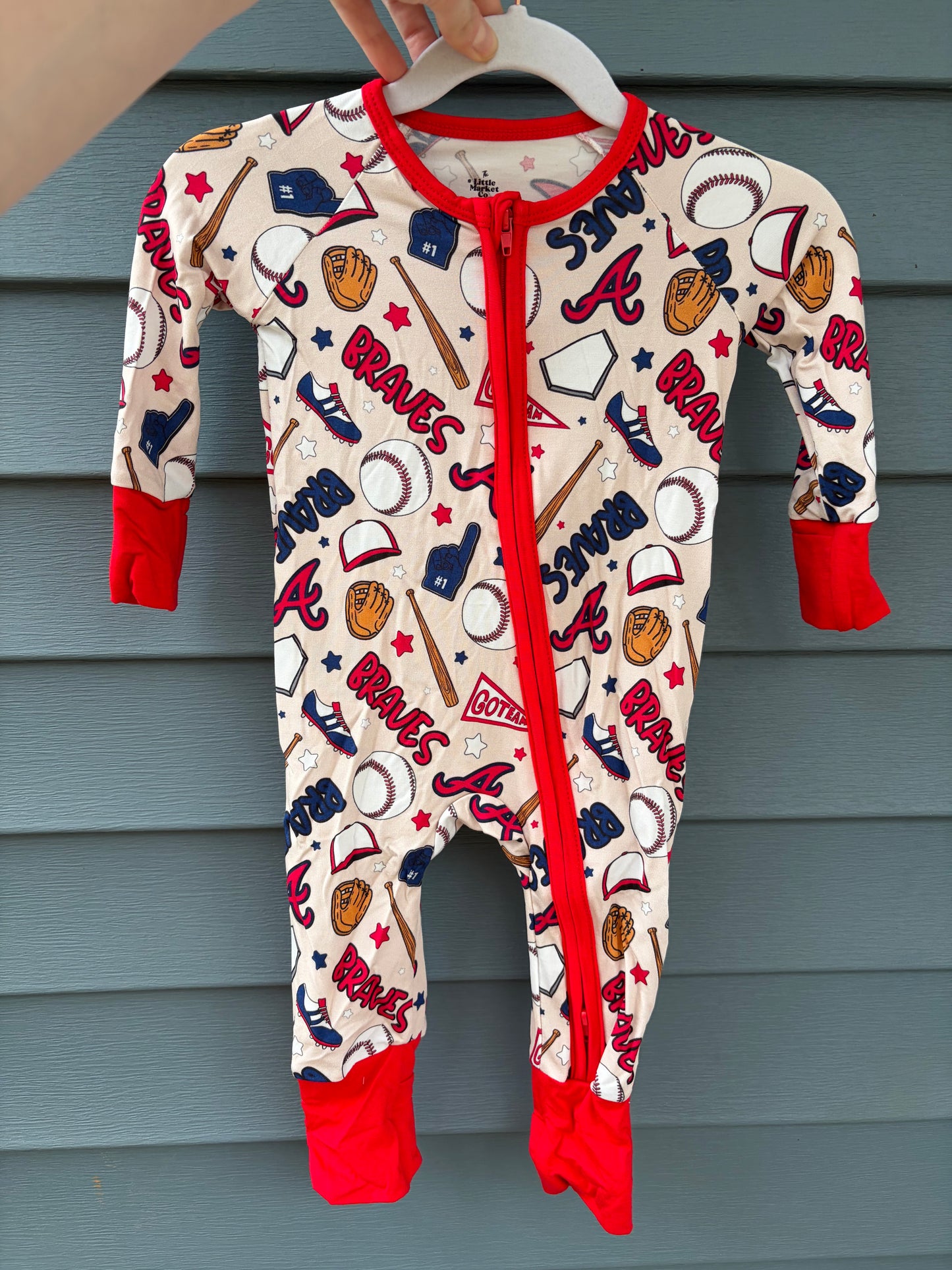 Atlanta Braves Zipper Romper