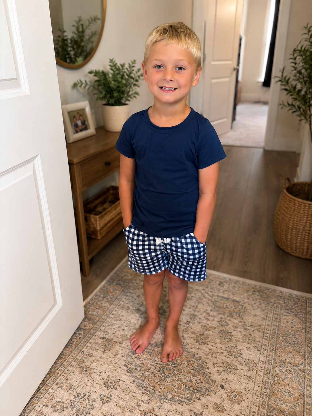 Boys - Navy Shorts Set