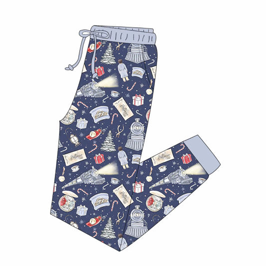 Christmas Express Bamboo Adult Pants